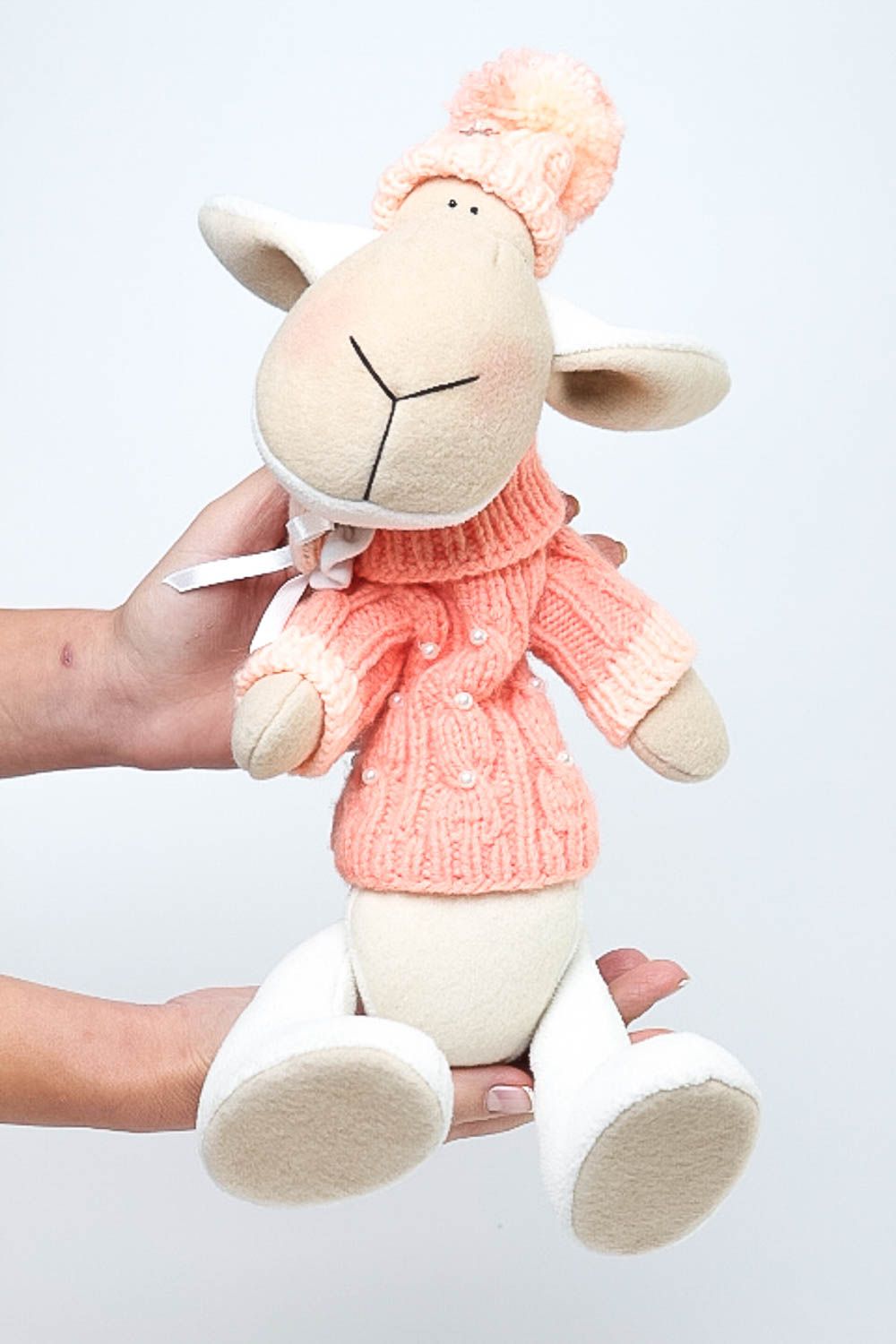Игрушка заяц ручной работы авторская игрушка для интерьера стильный подарок фото 5