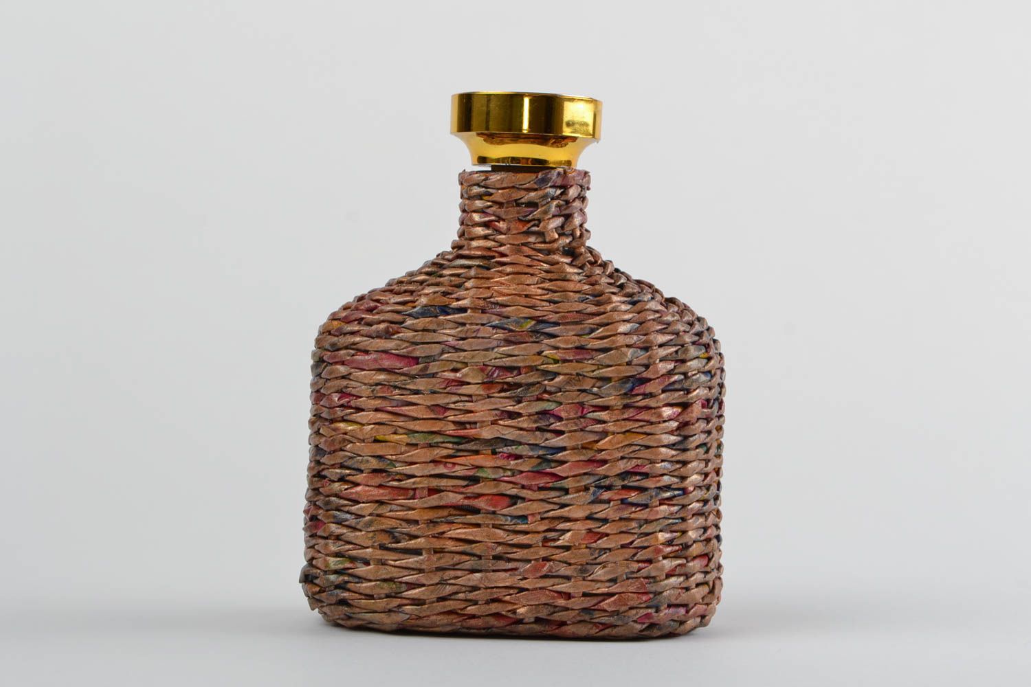 Handmade woven bottle kitchen decor decorative bottle for wine 500 ml photo 3