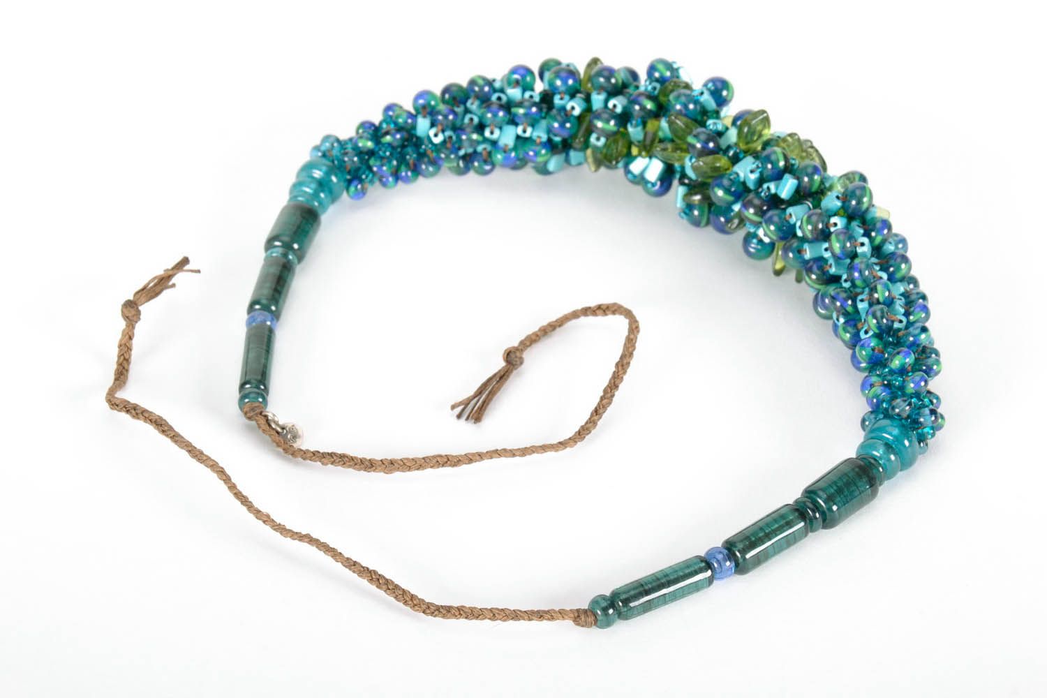 Glass bead necklace photo 2
