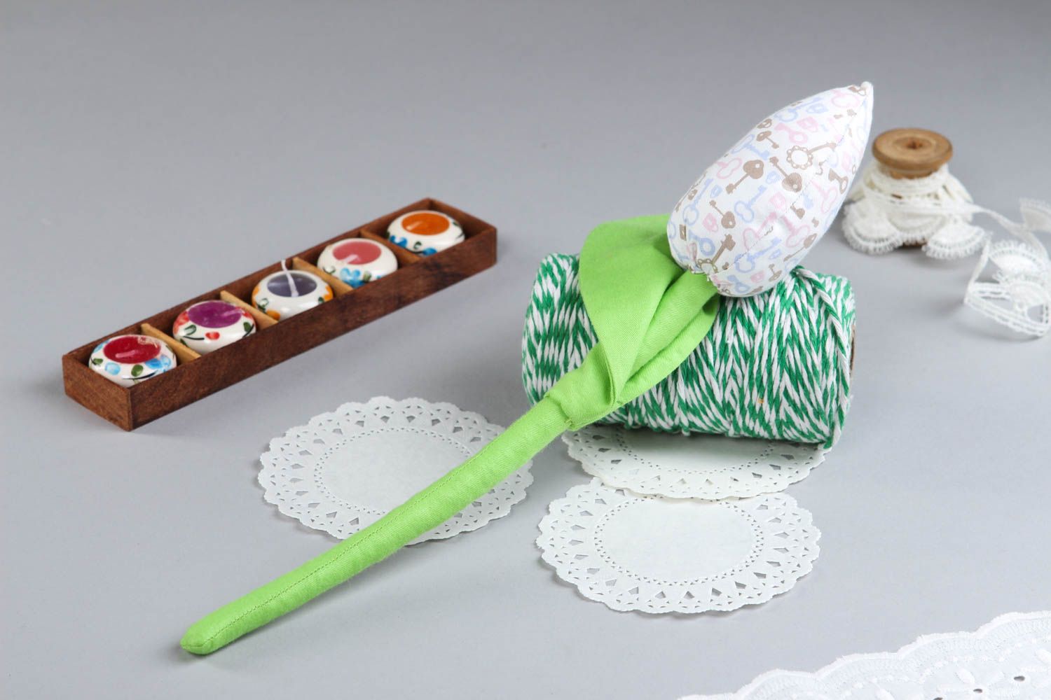Handmade artificial flower unusual designer present cute stylish accessories photo 1