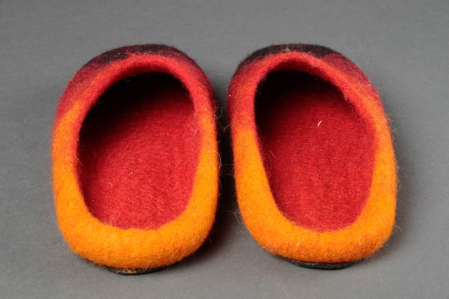 Handmade felted multicilored slippers home woolen slippers warm stylish present photo 5