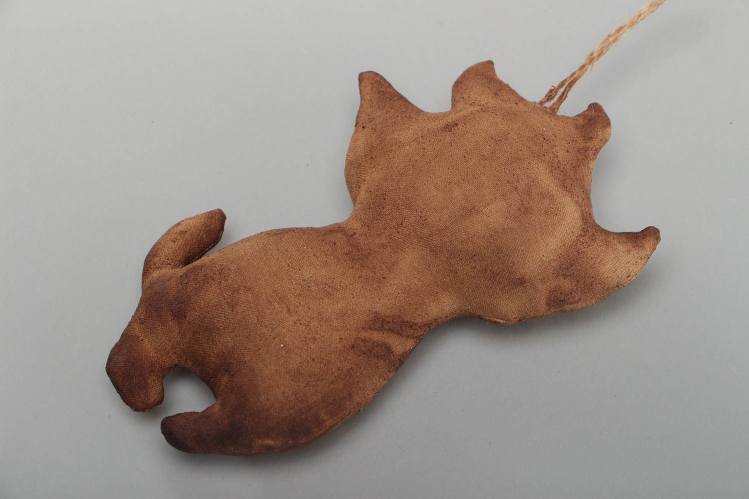 Игрушка с запахом текстильная ручной работы с петелькой котик авторская фото 4