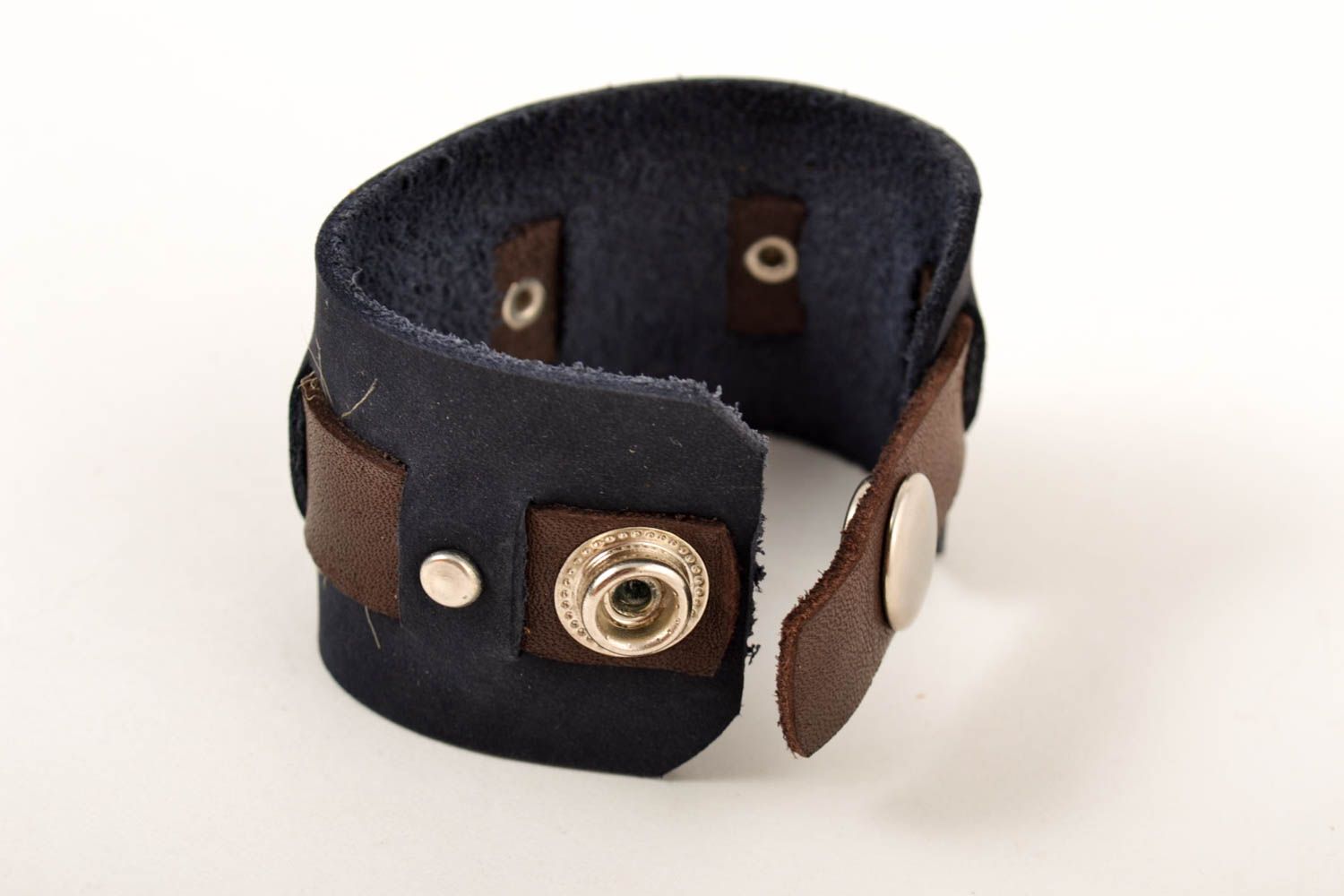 Leder Armband handmade breit Schmuck für Frauen Armbänder für Männer unisex foto 2