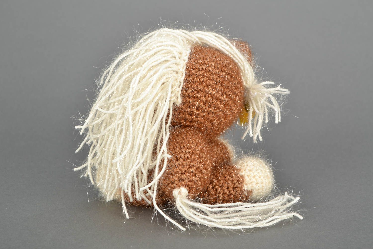Crocheted brown horse photo 3