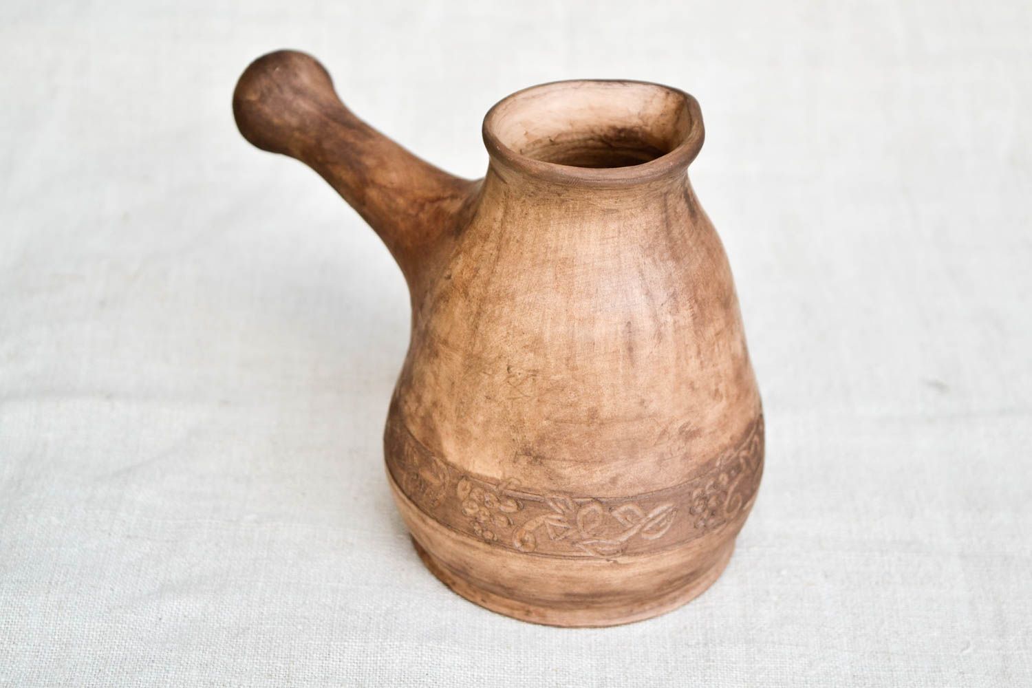 Ceramic cezve handmade coffee pot clay tableware kitchen decor eco pottery photo 5
