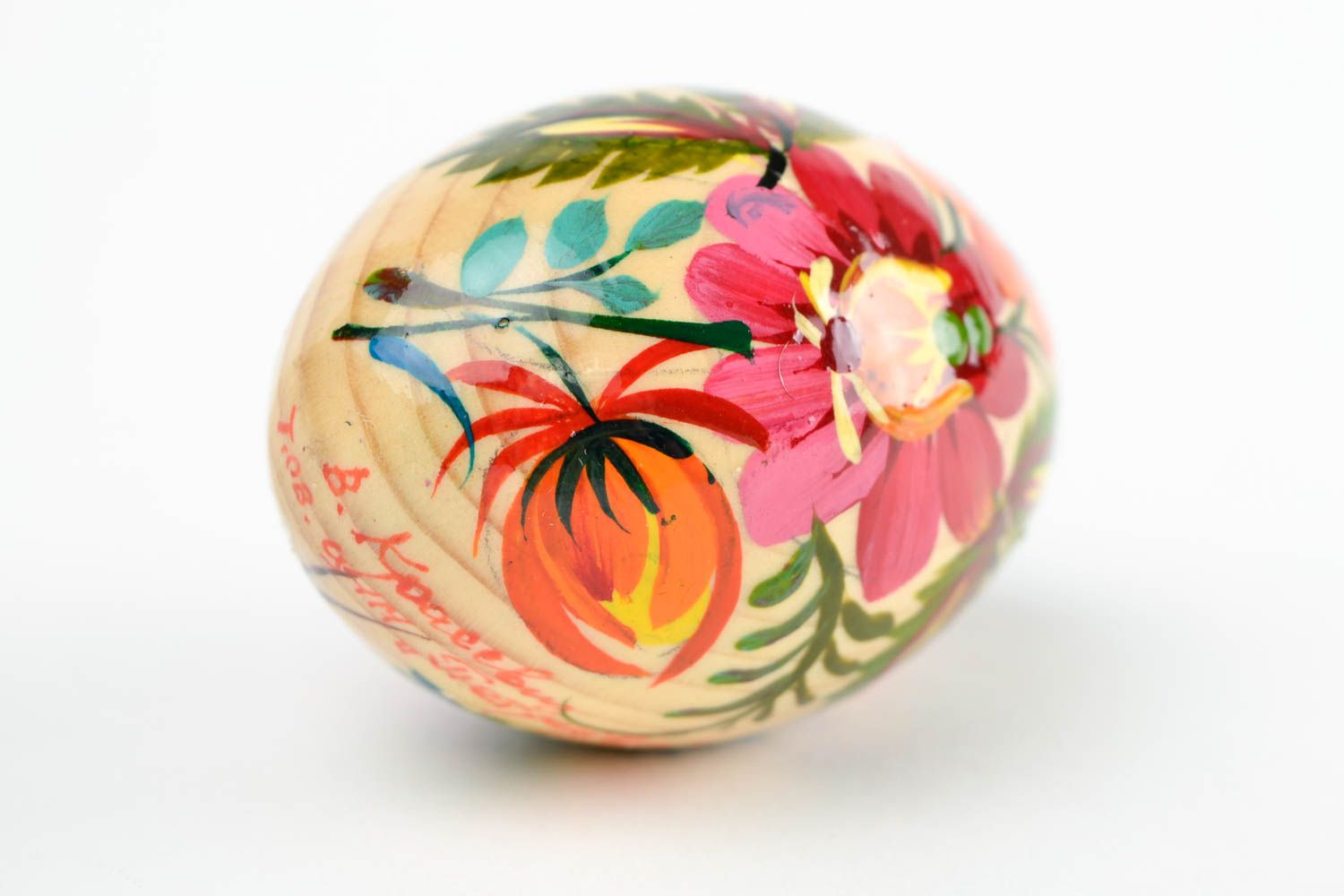 Huevo decorado artesanal de madera decoración de interior regalo original  foto 5