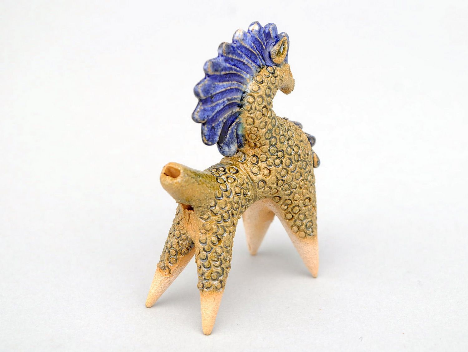 Clay horse penny whistle photo 5