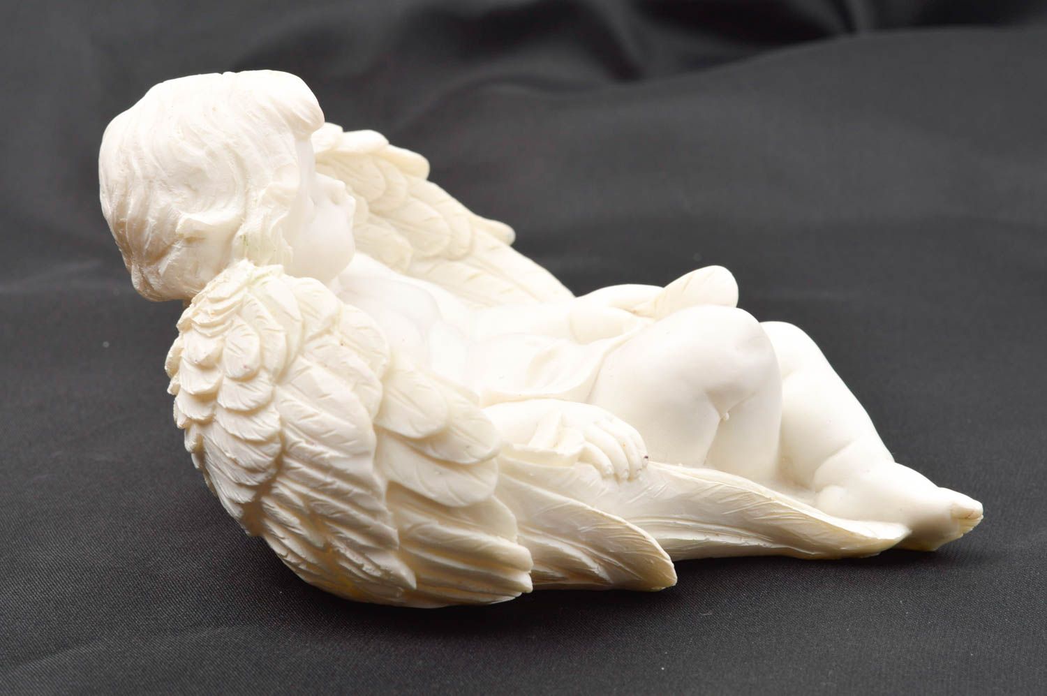 Figura de angelito hecha a mano de yeso figura decorativa decoración de hogar  foto 3