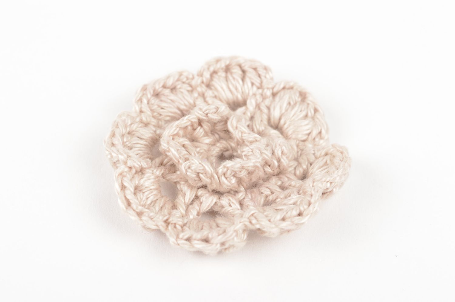Handmade designer crocheted blank unusual flower fittings blank for brooch photo 2