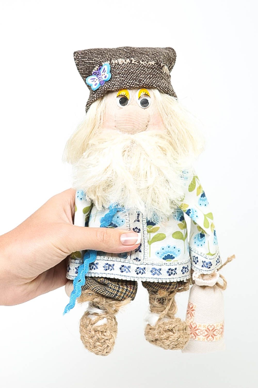 Handmade Stoff Puppe kreatives Spielzeug Designer Puppe Haus Deko Hausgeist foto 5