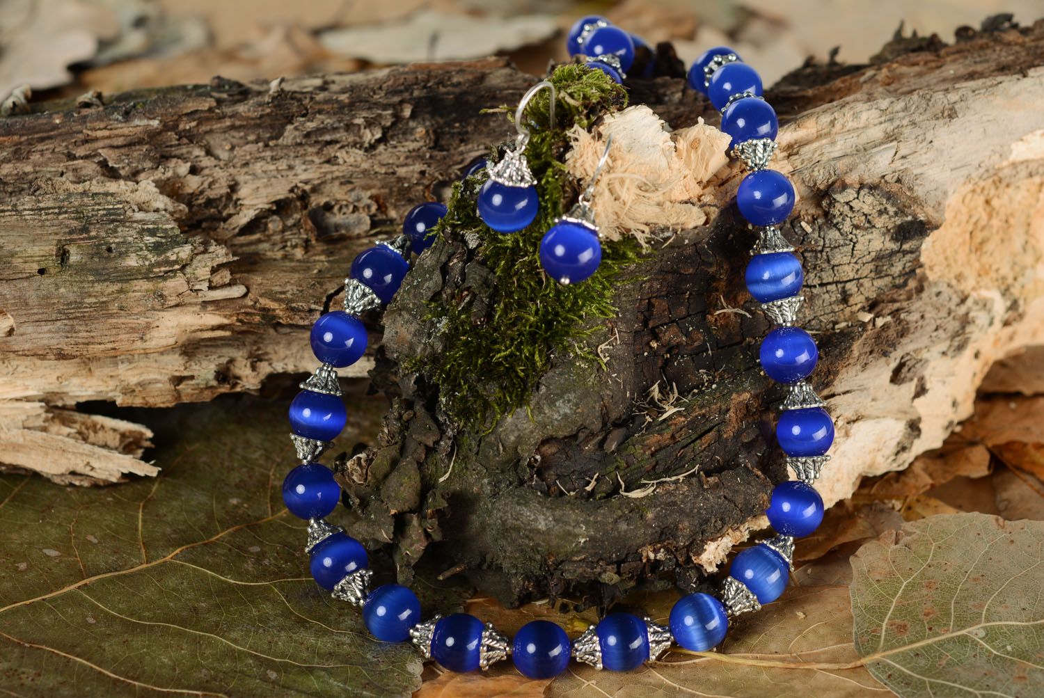 Conjunto de joyas de piedras naturales foto 1