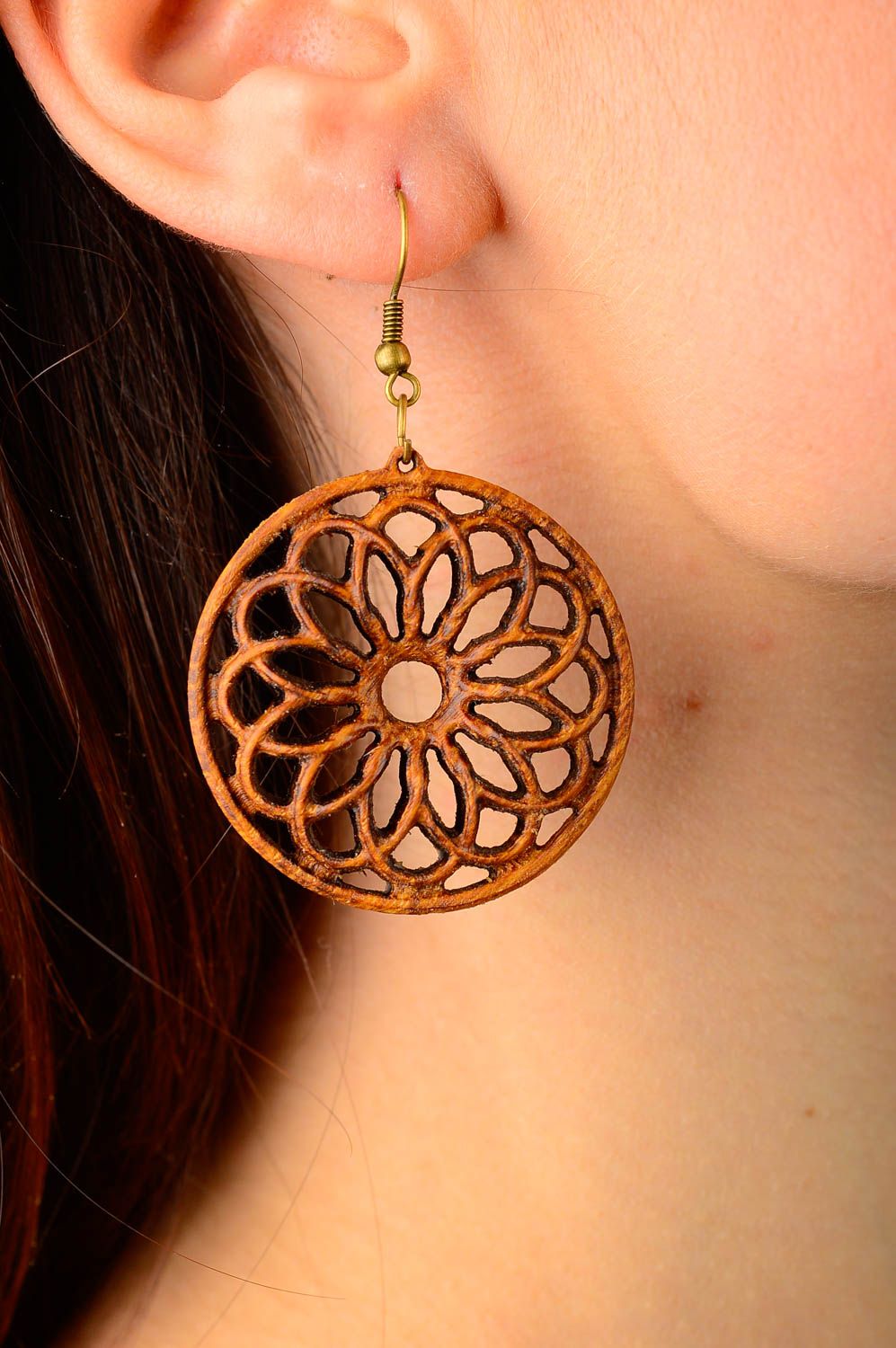 Handmade fashion earrings wooden earrings stylish earrings designer accessories photo 1
