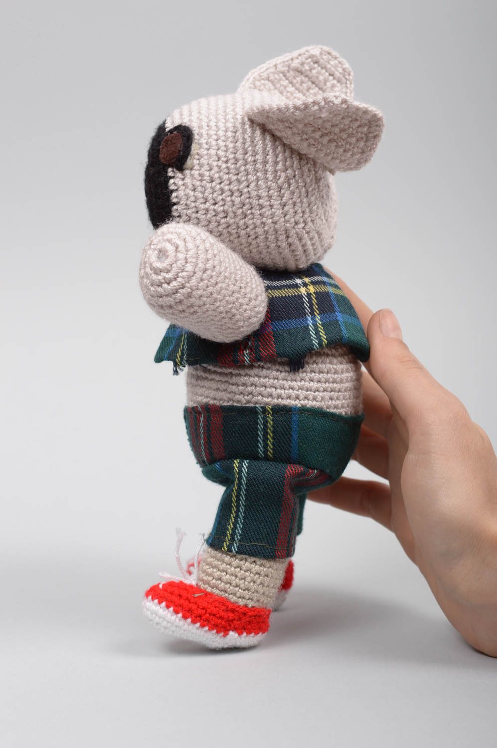 Jouet chien Peluche faite main tricotée au crochet Cadeau enfant et décoration photo 2