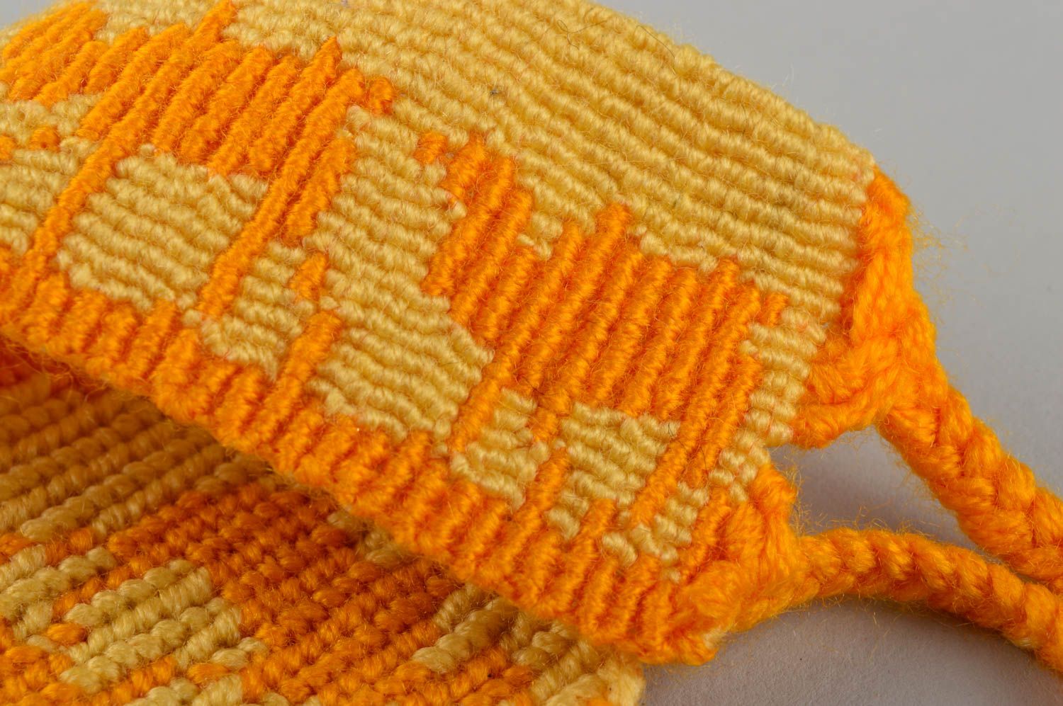 Pulsera macramé naranja hecha a mano pulsera de moda accesorio de verano foto 4