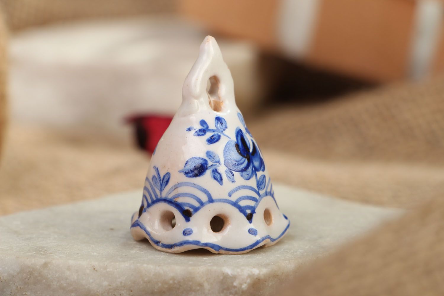 Designer ceramic bell with painting photo 5