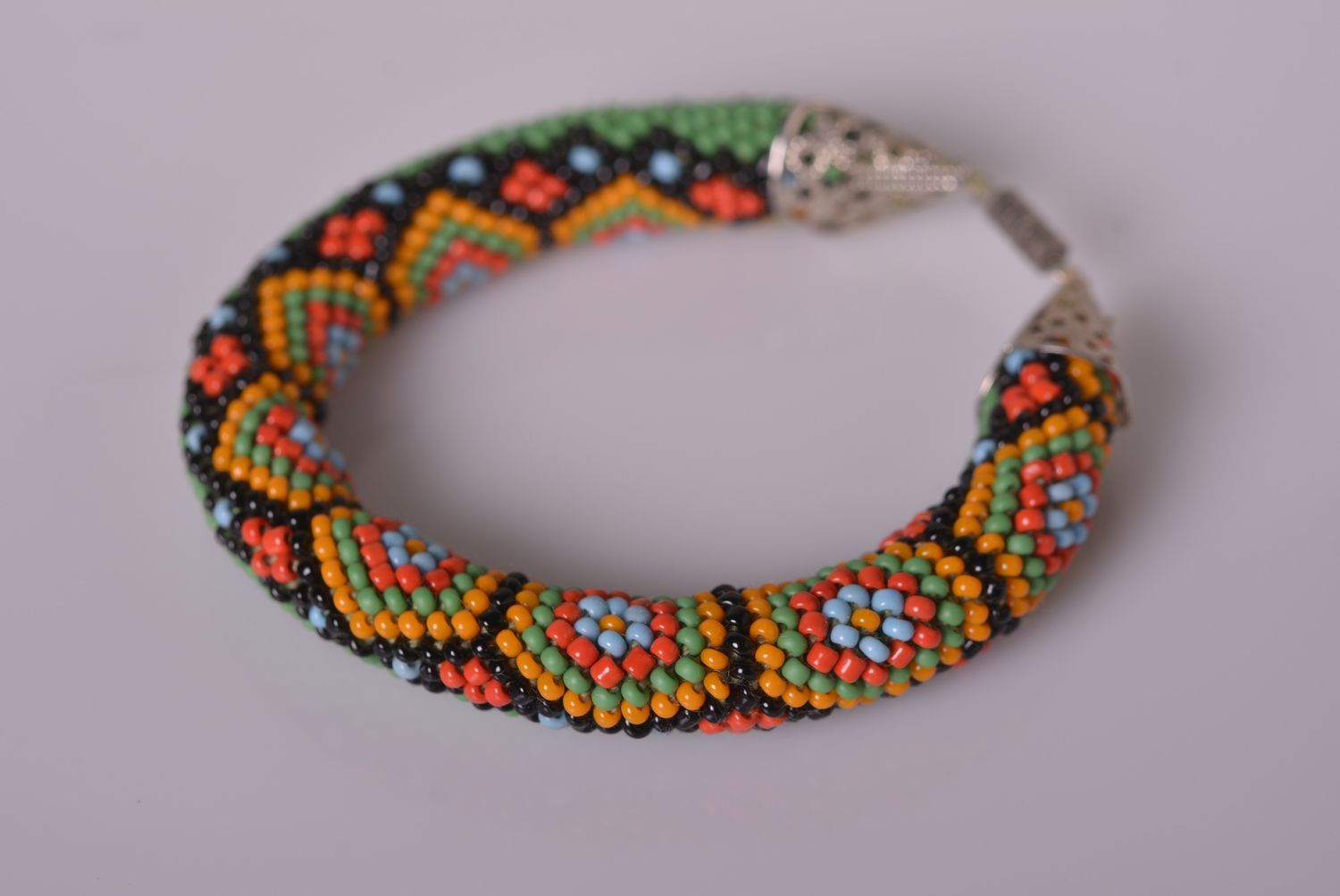 Bracelet spirale Bijou fait main multicolore design Accessoire femme original photo 1