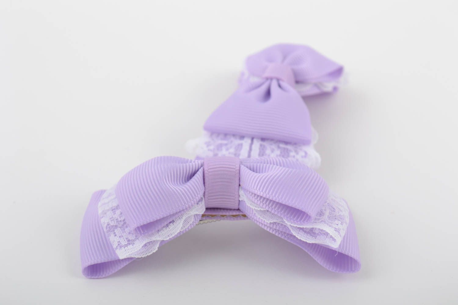 Handmade hair clip ribbon barrette stylish hair accessories present for girl photo 4