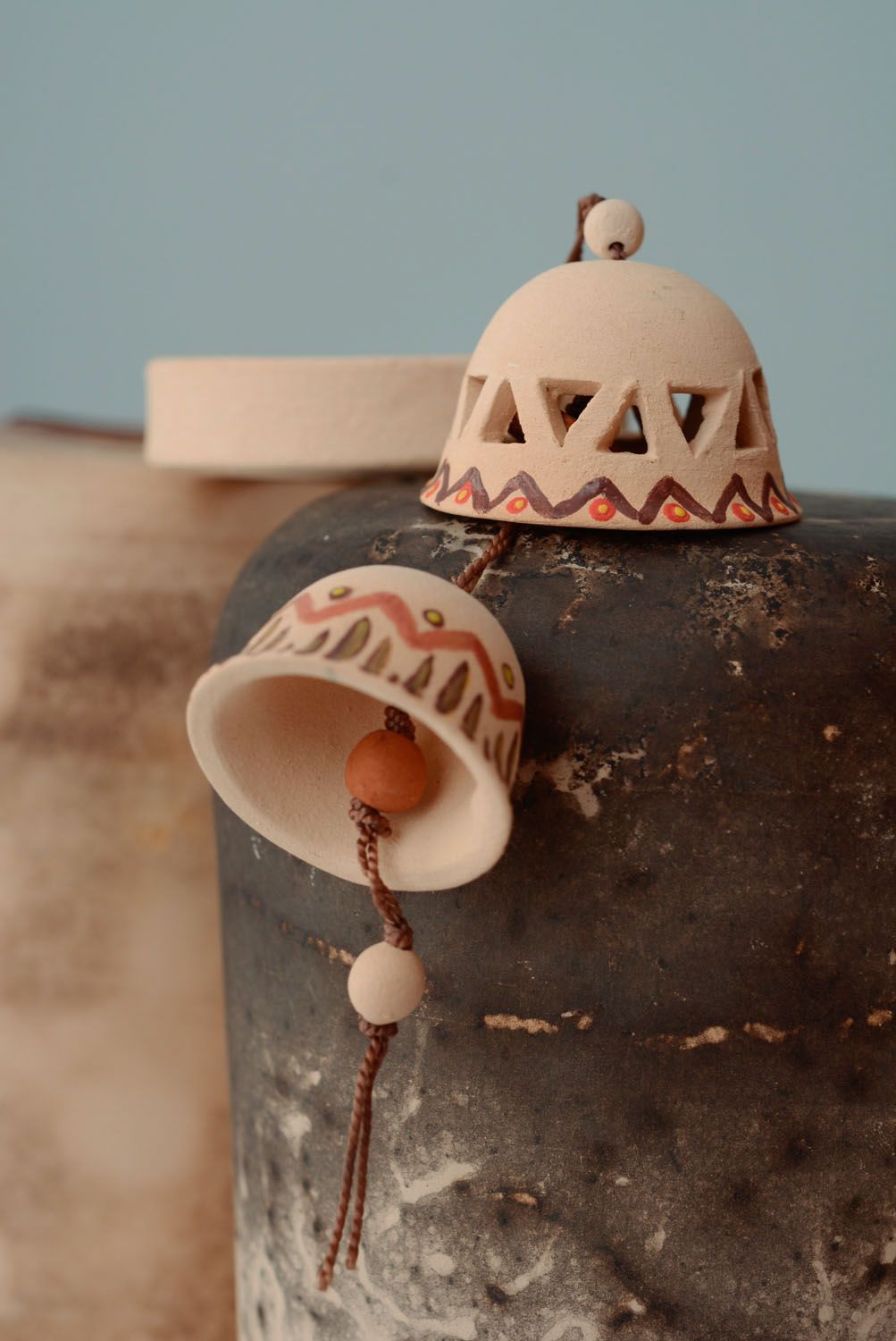 Cloche en céramique suspension décorative originale photo 1