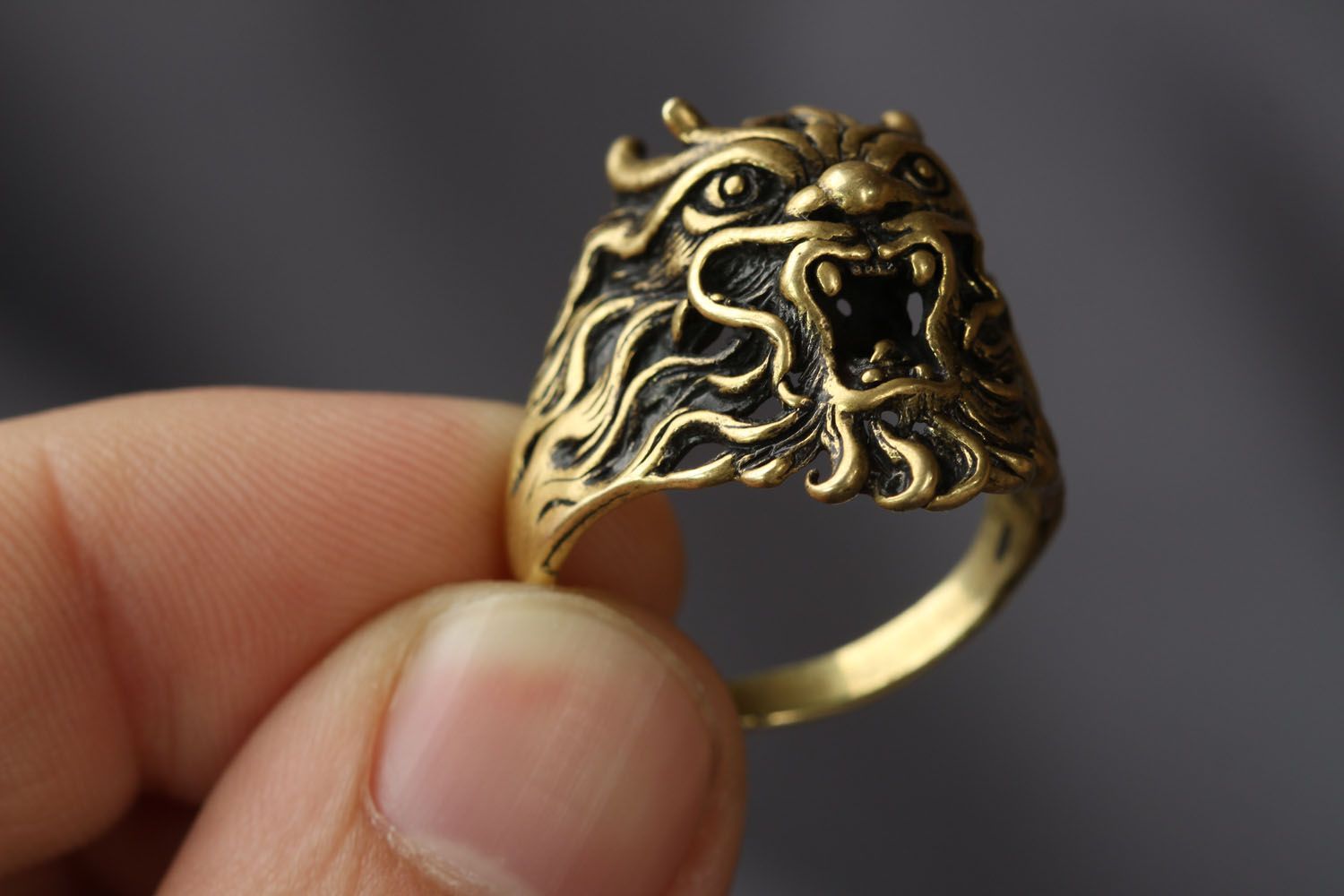 Bronze seal ring Mask photo 3