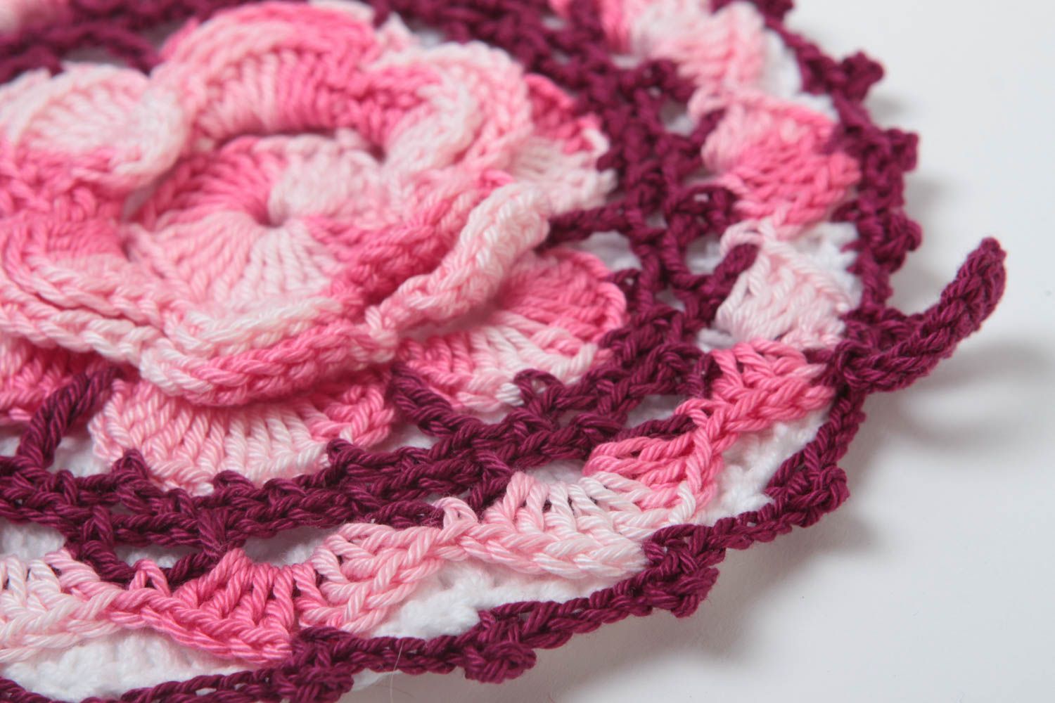 Agarradera al crochet artesanal accesorio de cocina textil para el hogar foto 3