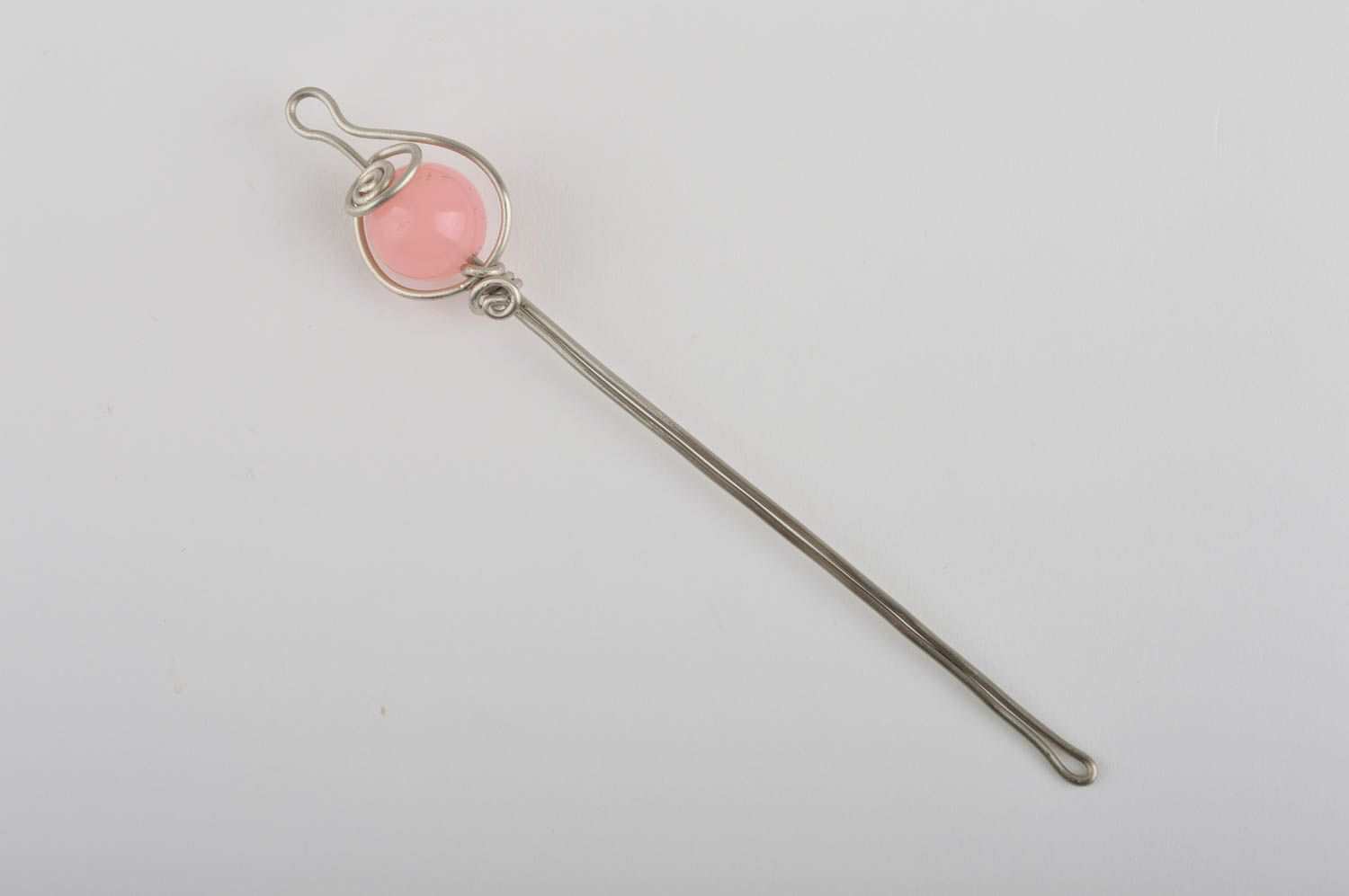 Haar Nadel handmade Schmuck für die Haare rosa Mode Accessoire für Damen foto 2
