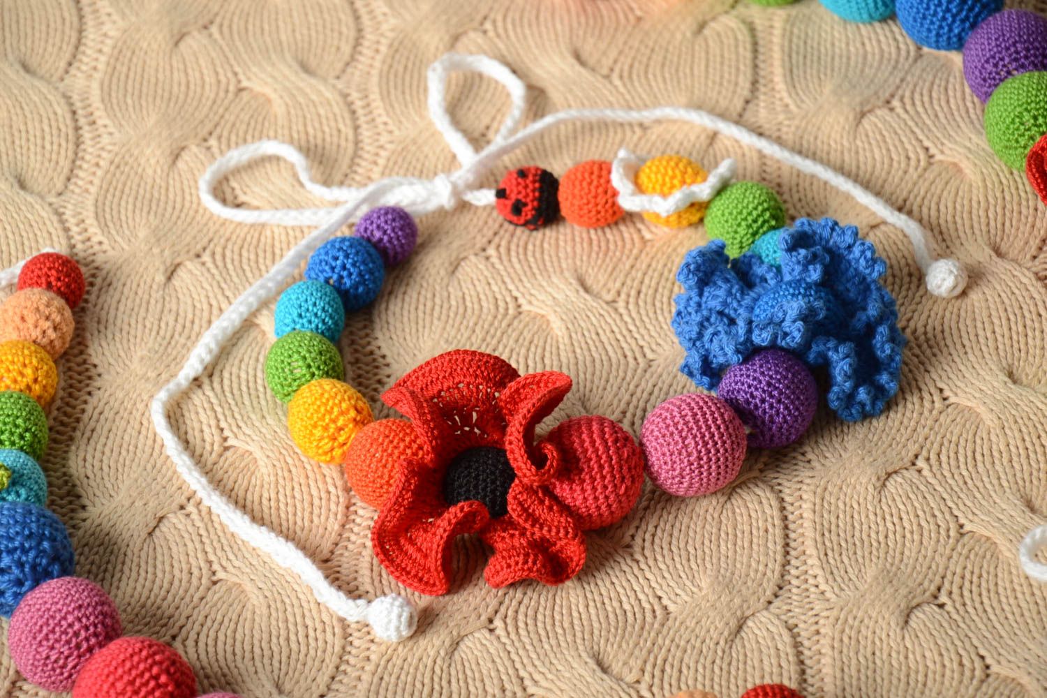 Öko Schmuck handmade Spielzeug für Baby Geschenk für Frau Baby Zubehör gehäkelt foto 1