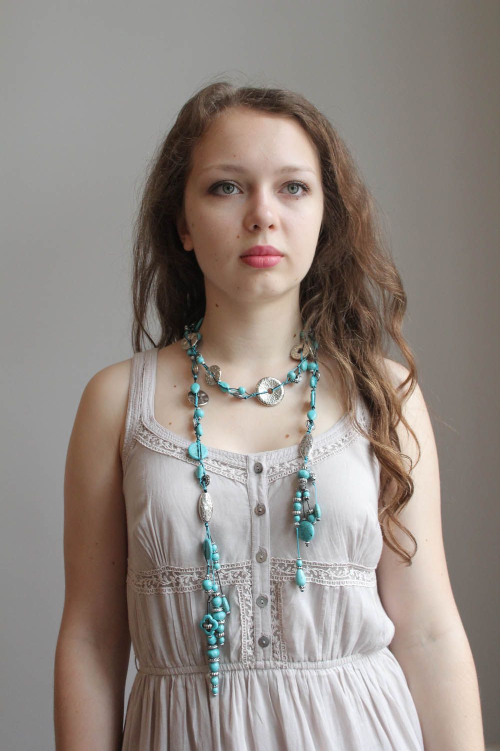 Turquoise belt necklace  photo 4