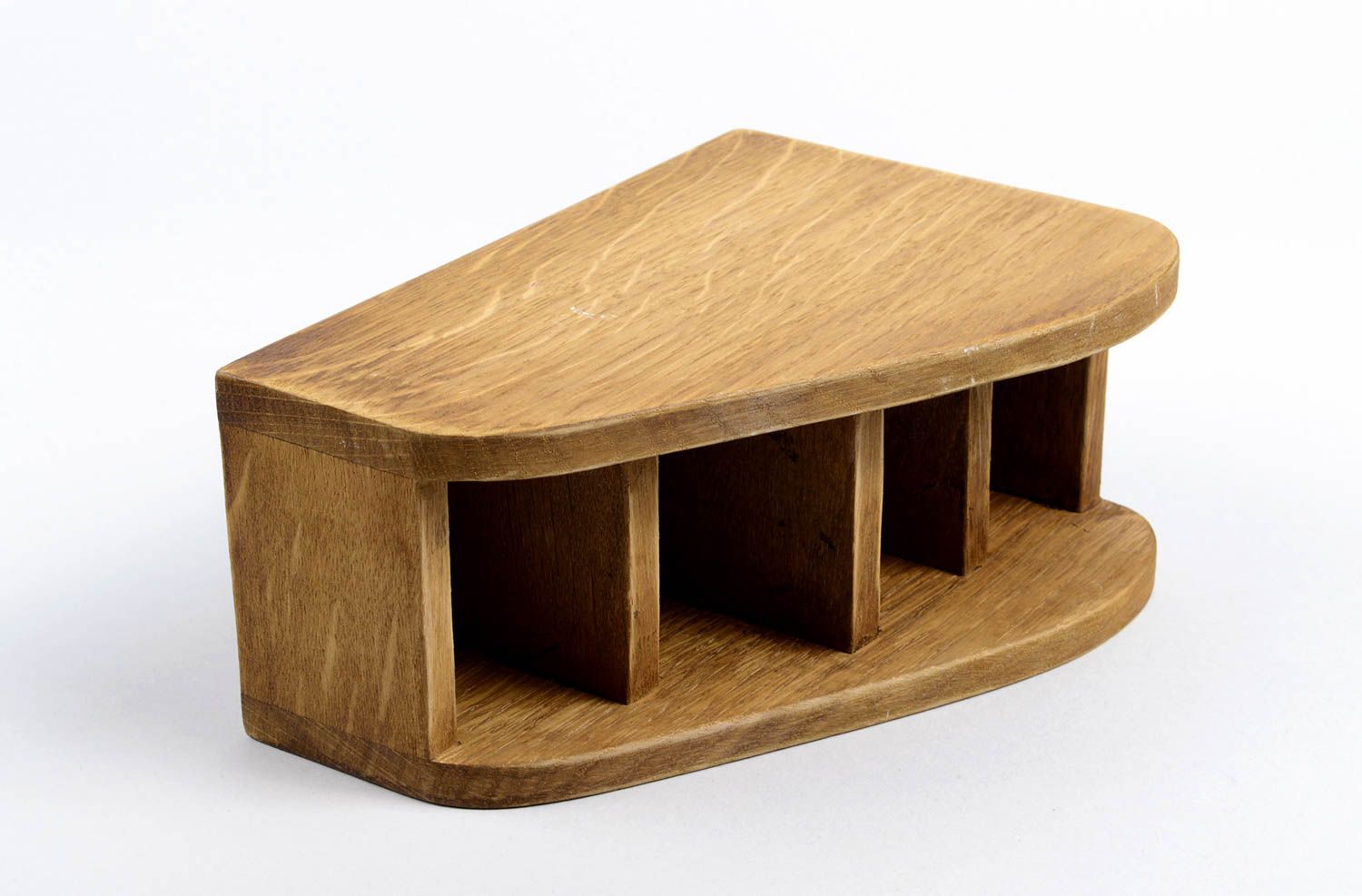 Supporto in legno fatto a mano supporto per matite portaoggetti da tavolo foto 4