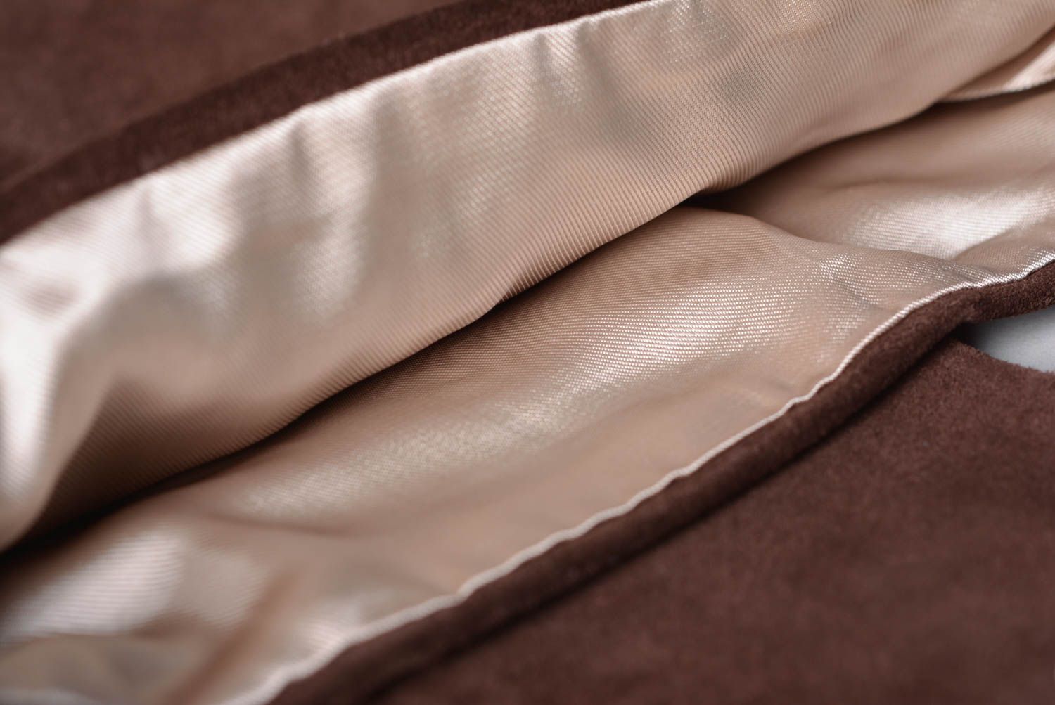 Sac bandoulière fait main Sac velours marron original Cadeau pour femme photo 3