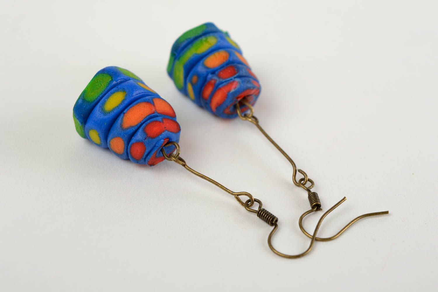 Damen Ohrringe handmade Accessoires für Frauen Polymer Schmuck in Lila foto 4
