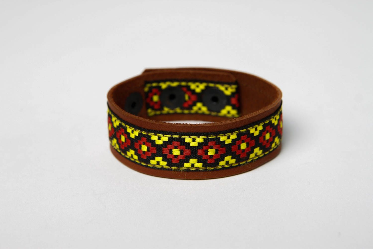 Unusual handmade leather bracelet soft wrist bracelet fashion trends small gifts photo 3