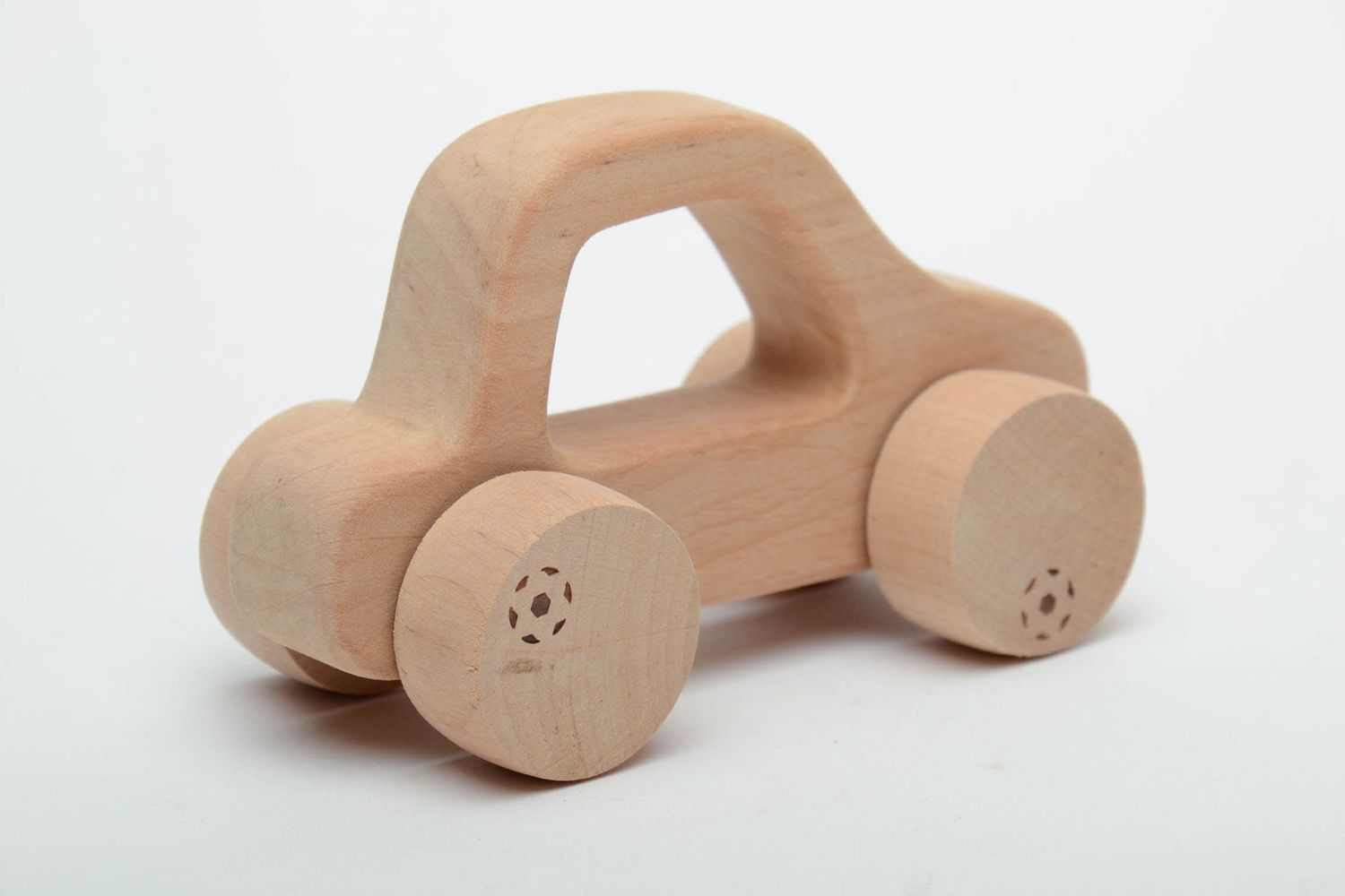 Wooden wheeled toy car for children photo 3