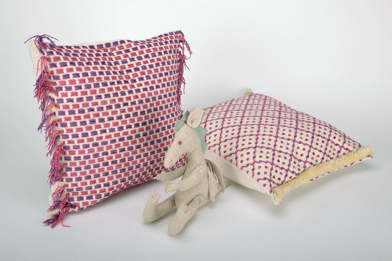 Set of two handmade pillowcases photo 1