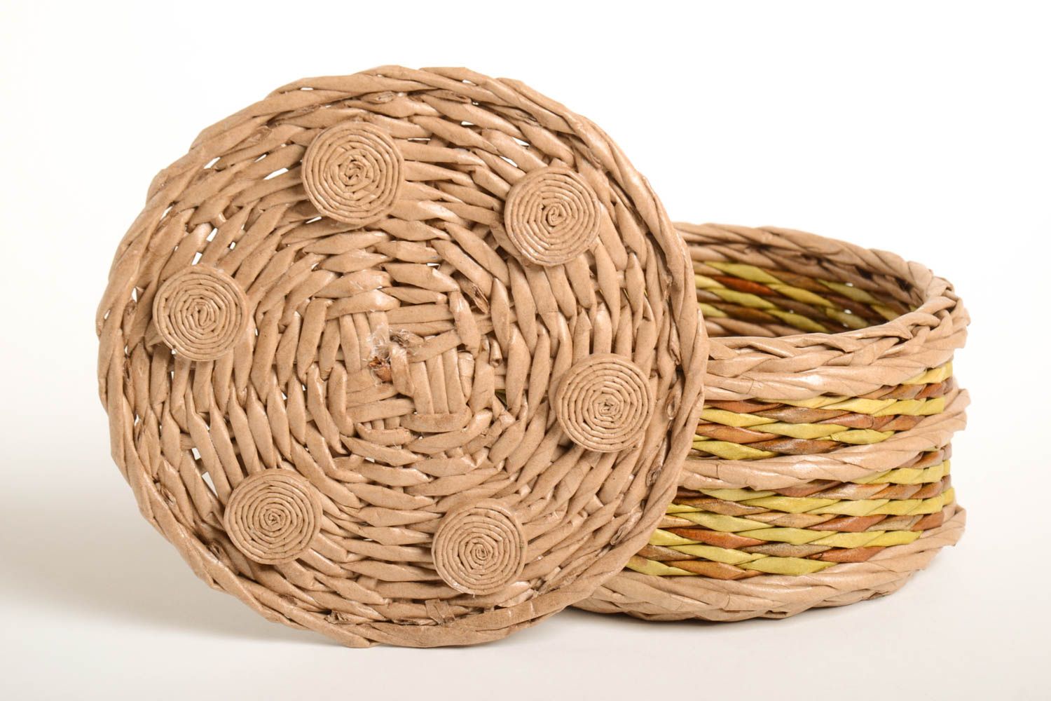 Handmade woven bread basket designer beautiful accessories stylish kitchen decor photo 4