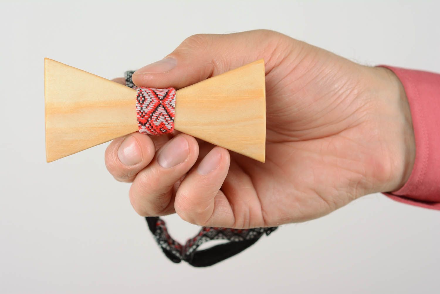 Wooden bow tie Ethnic photo 5