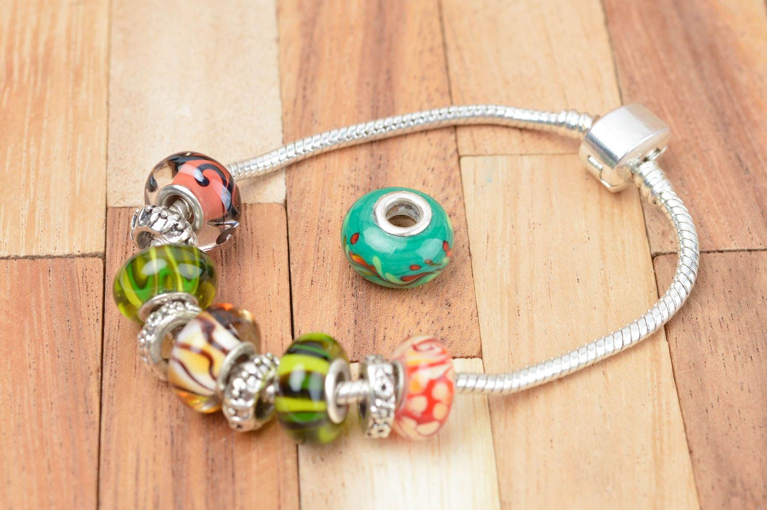 Beautiful handmade glass bead stylish jewelry findings jewelry making supplies photo 4
