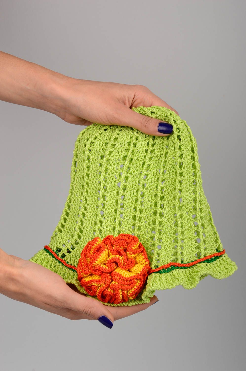 Cute handmade baby hat crochet hat design head accessories for kids  photo 2