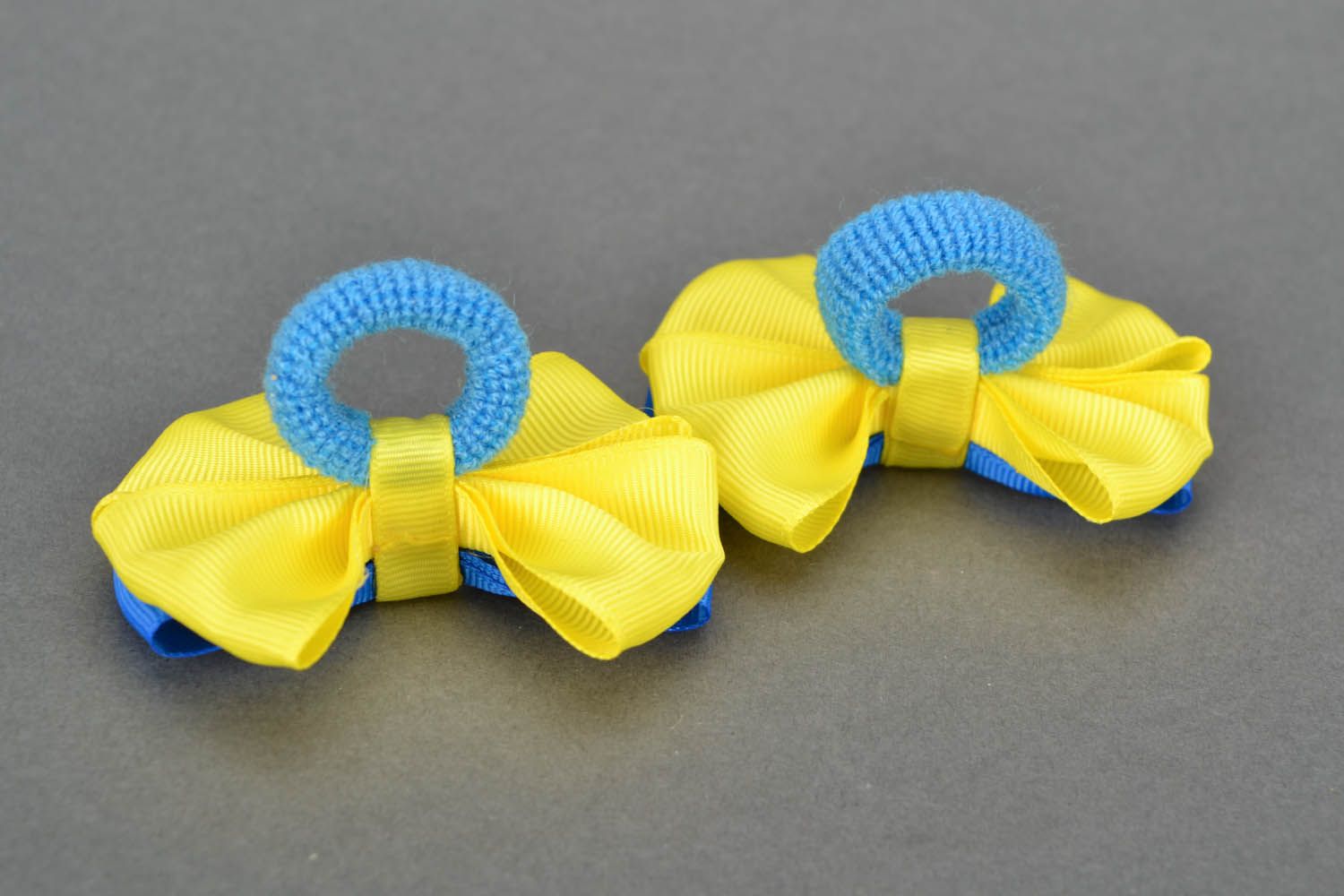 Резинки желто-голубые  фото 5