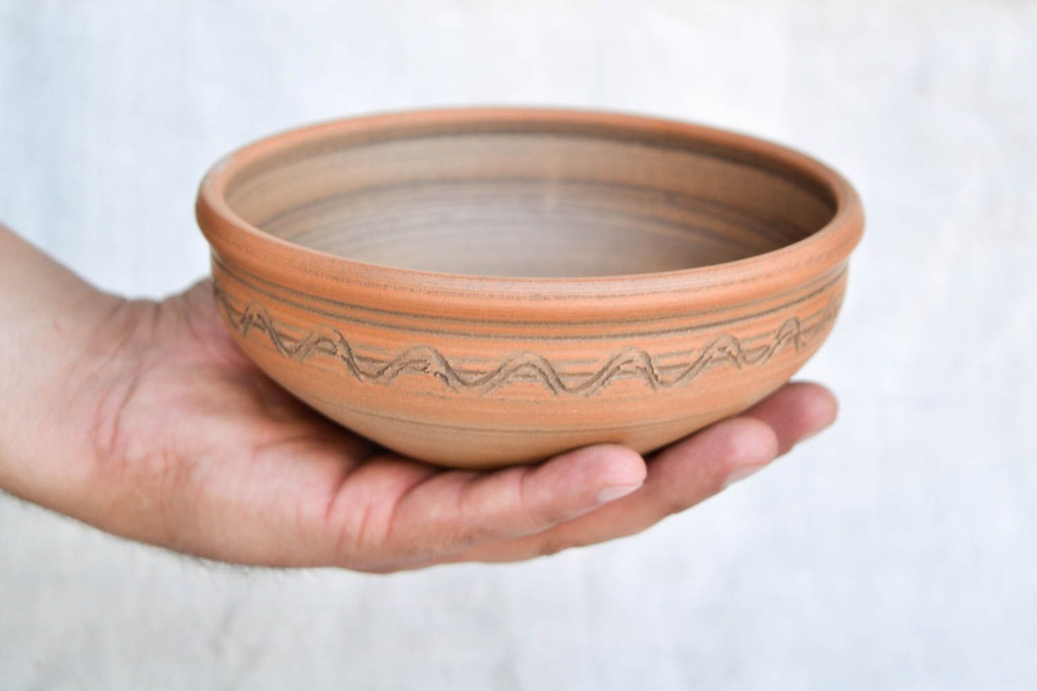 Handmade ceramic bowl clay bowl soup bow salad bowl eco friendly pottery  photo 2