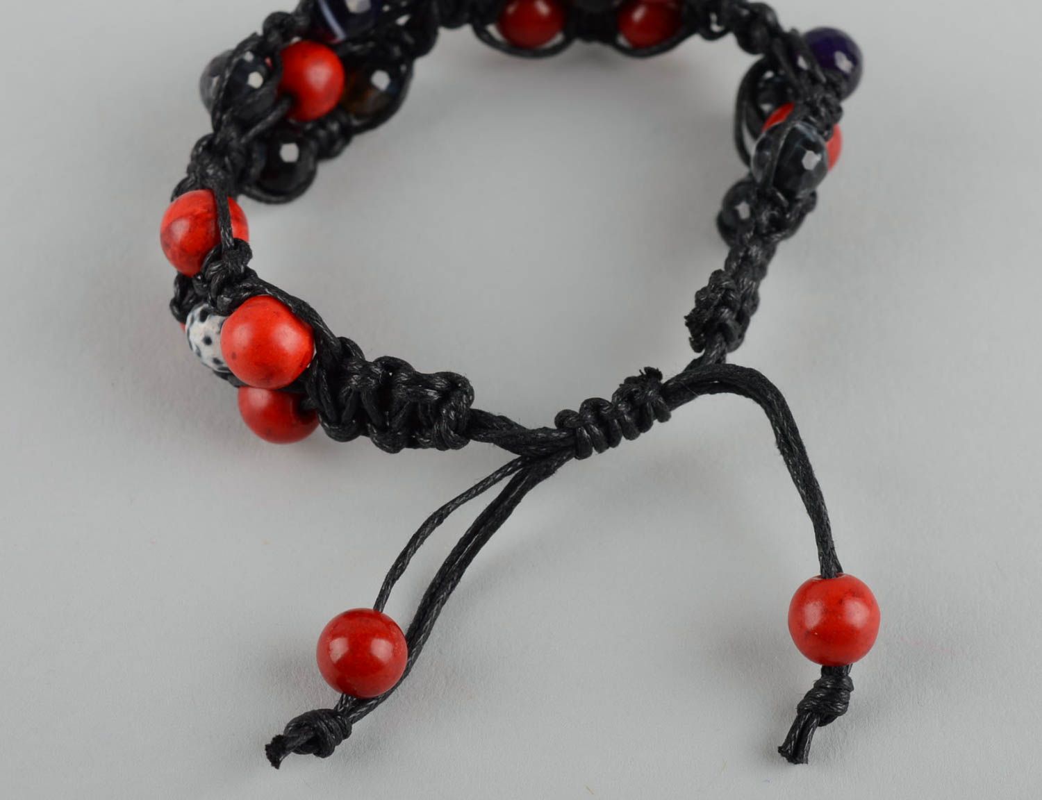 Cord bracelet beaded bracelet handmade jewelry agate jewelry fashion jewelry photo 4