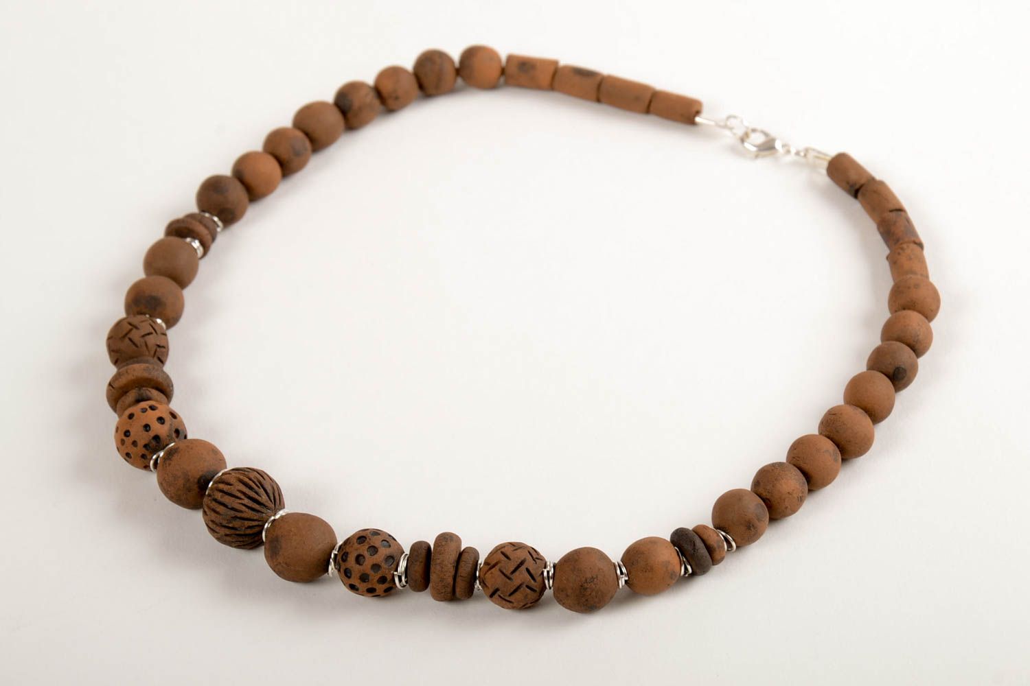 Designer necklace handmade clay necklace ceramic jewelry eco friendly accessory photo 5