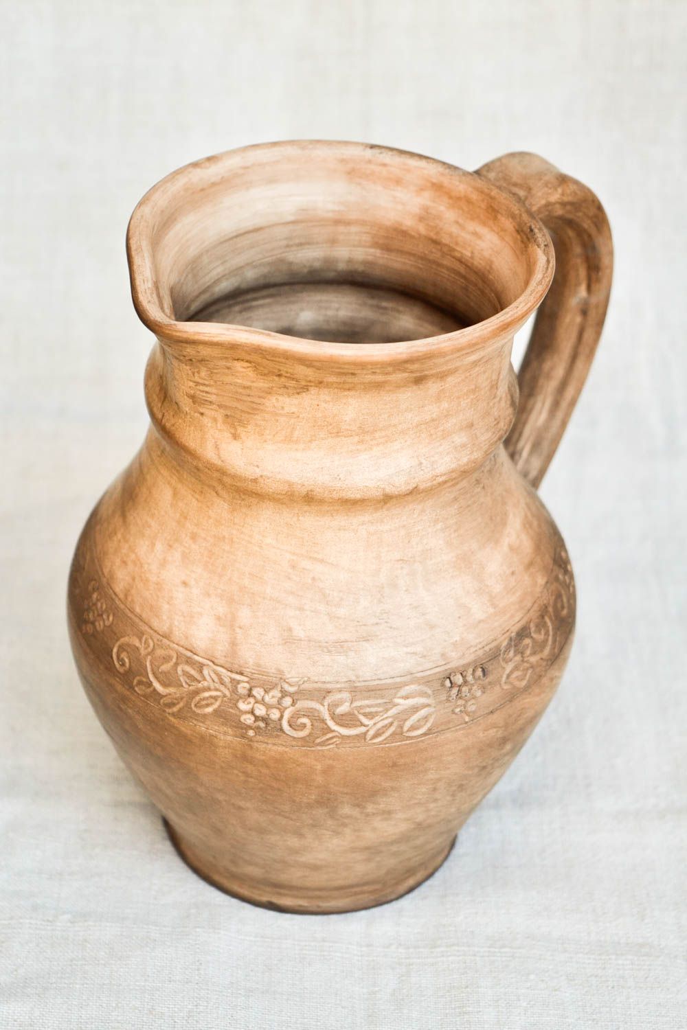Keramik Krug Handgefertigt Keramik Geschirr Frauen Geschenk in Hellbraun foto 5