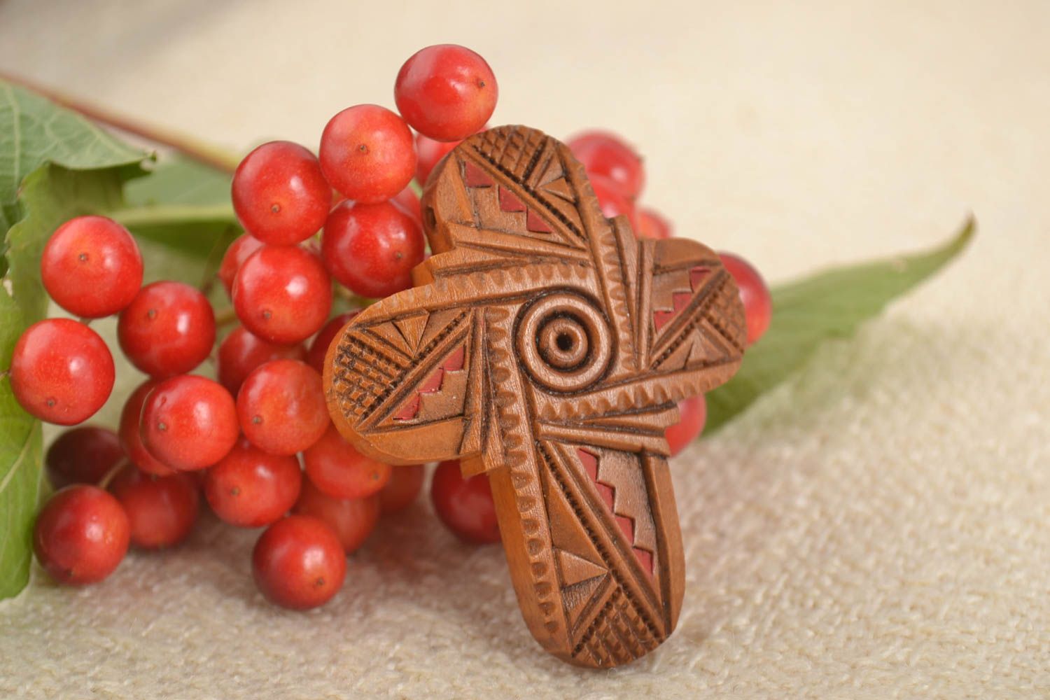 Cross necklace for women handmade jewellery wooden jewelry inspirational gifts photo 1
