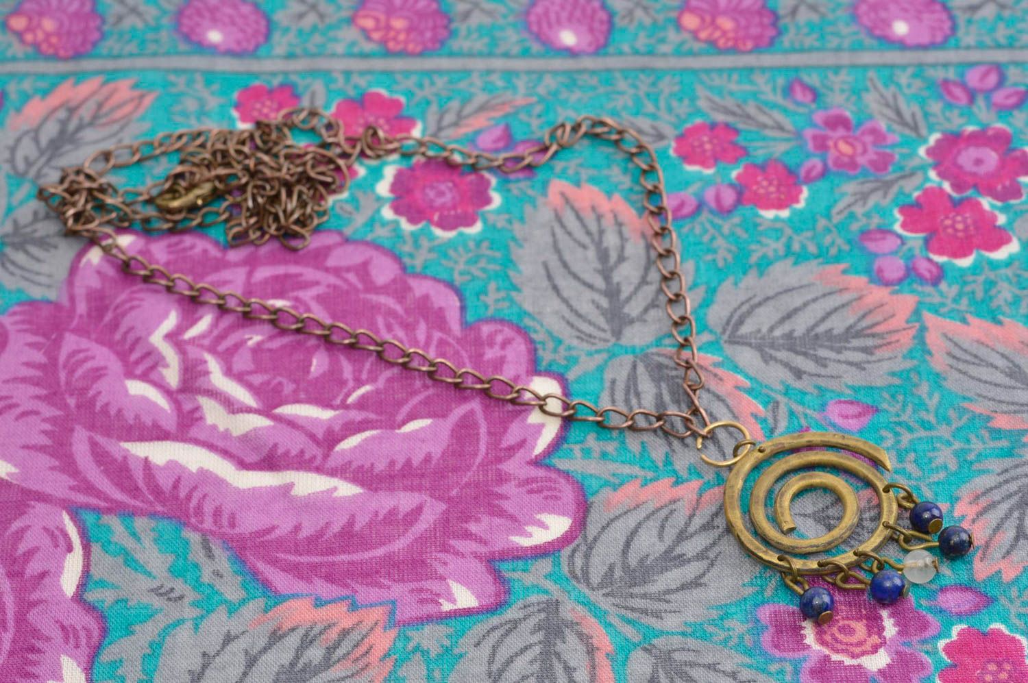 Handmade jewelry copper jewelry female pendant neck accessory gift ideas photo 2