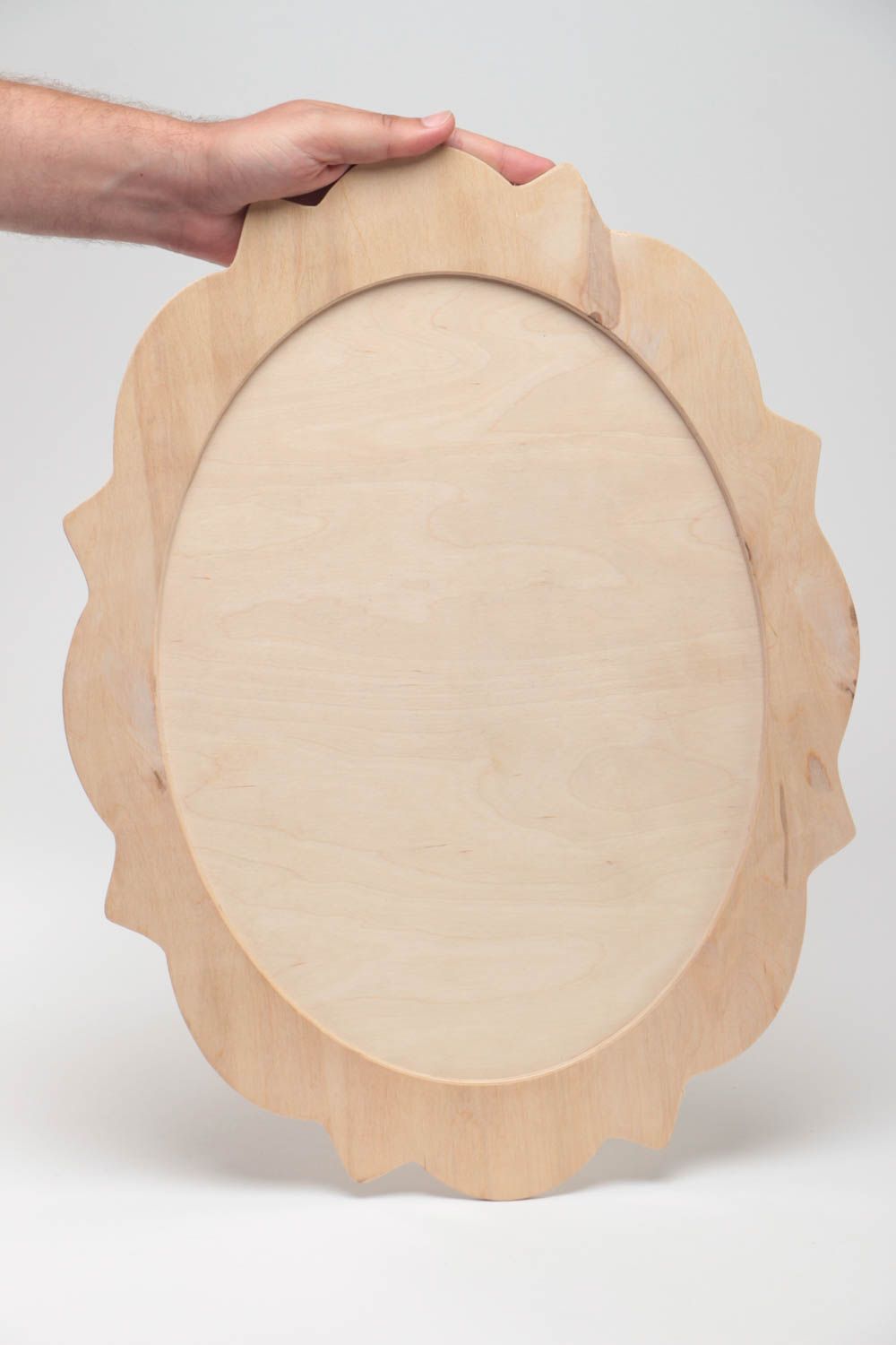Handmade Holz Platte Rohling groß für Spiegel oder Tablett zum Bemalen originell foto 5