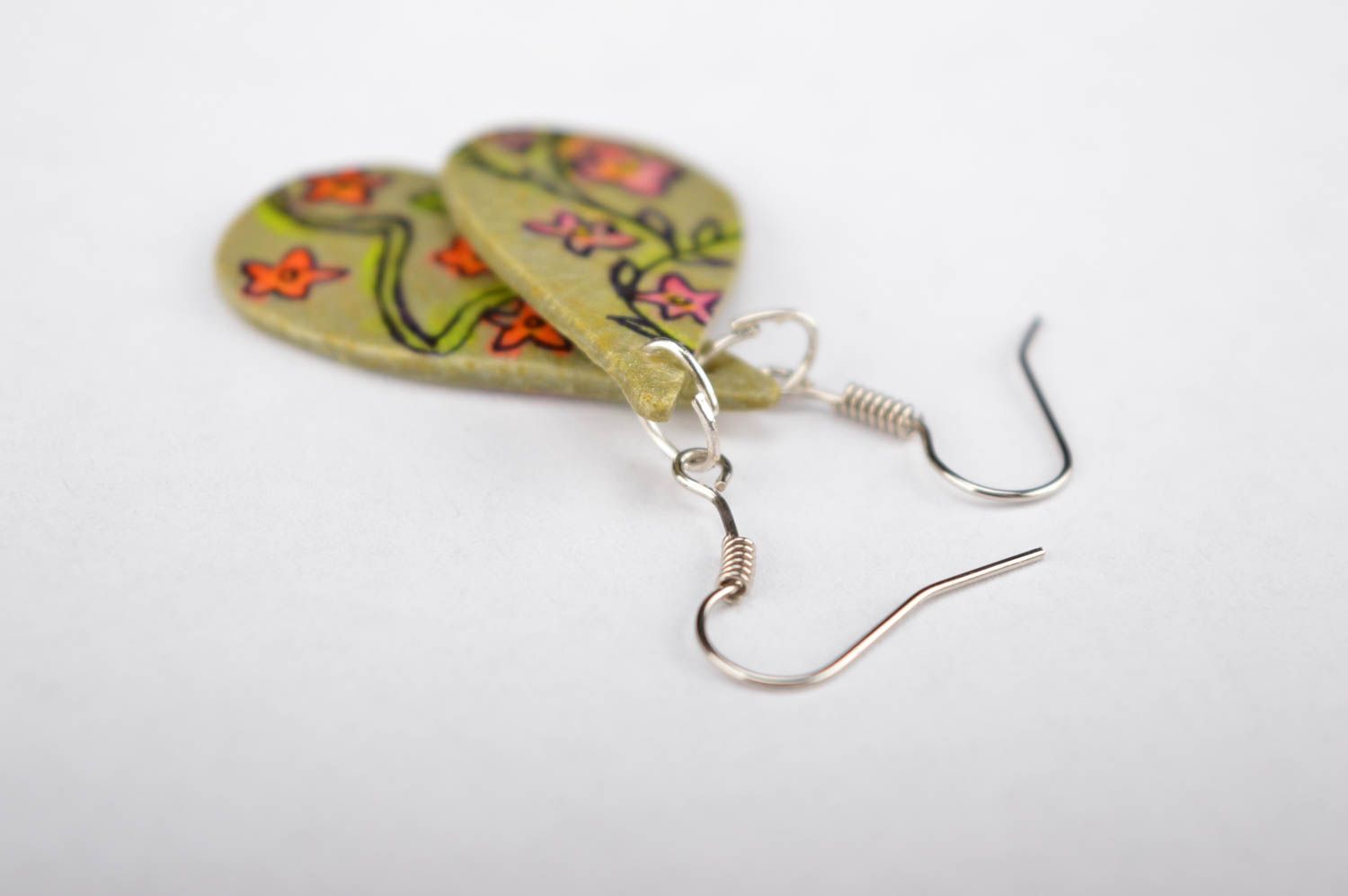 Ausgefallener Ohrschmuck handmade Damen Ohrringe Accessoires für Frauen schön  foto 3