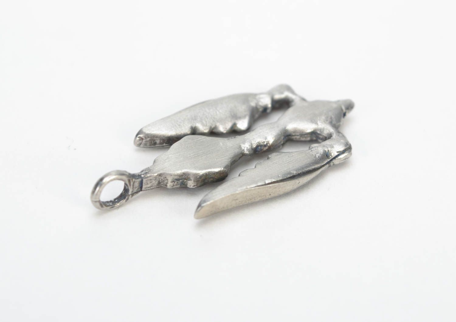 Small handmade designer metal blank pendant DIY jewelry making supplies photo 3