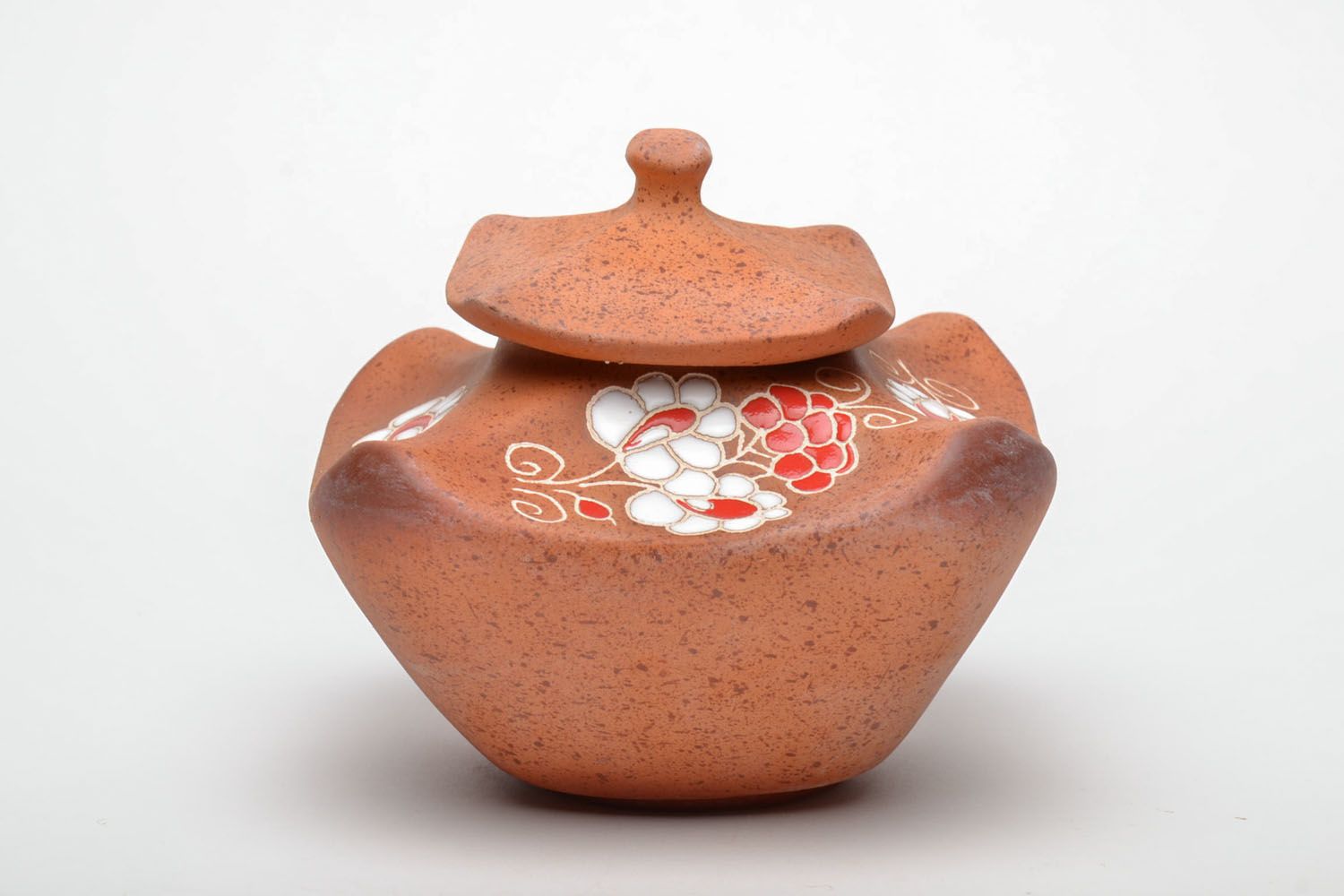 Ceramic painted sugar bowl photo 3