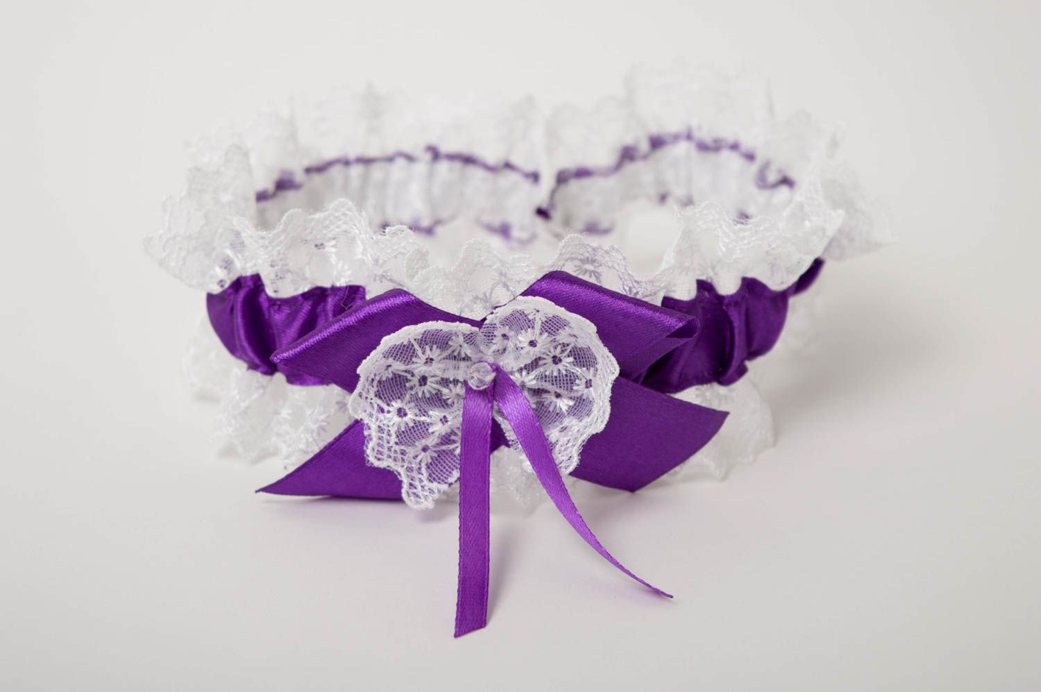 Beautiful handmade wedding garter gentle bridal garter accessories for girls photo 2