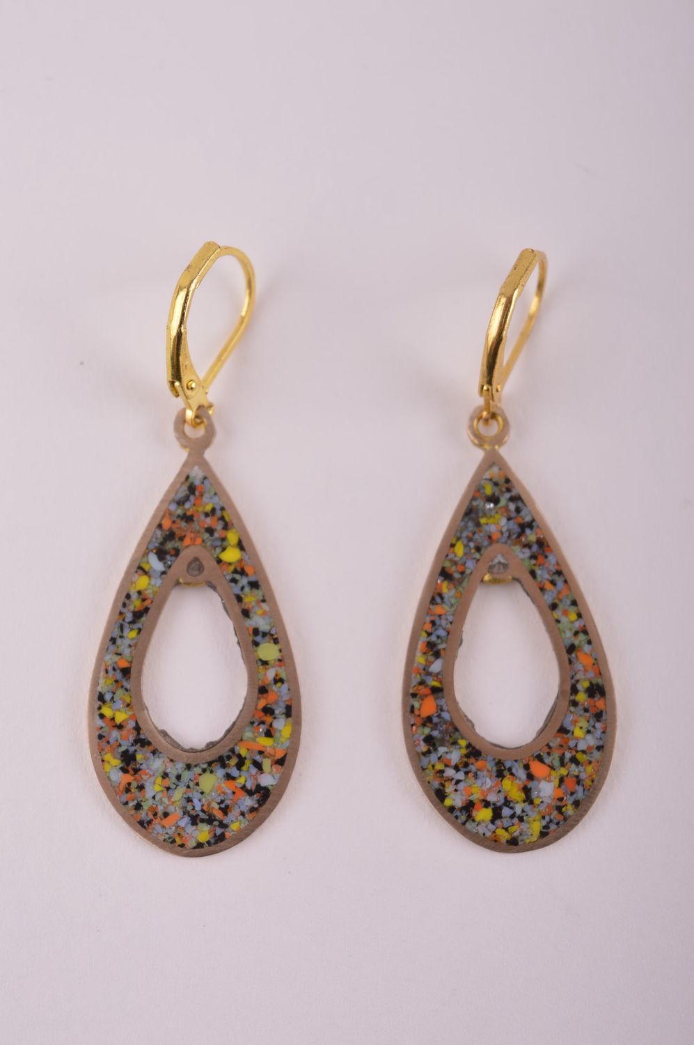 Handmade gemstone earrings metal earrings fashion trends handmade gifts photo 4